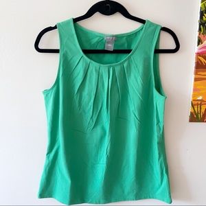 ANN TAYLOR Cotton Blend Kelly Green Tank Top